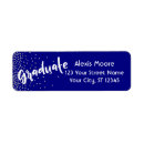 Search for silver confetti return address labels Graduation