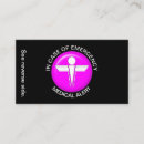 Search for emergency medical business cards Red