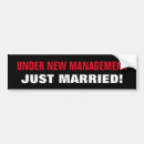 Search for just married bumper stickers Marriage