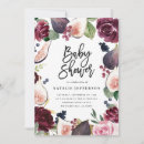 Search for purple floral baby shower invitations Burgundy