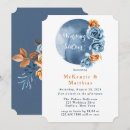Search for floral circle wedding invitations Dusty blue