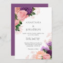 Search for purple and peach wedding invitations Flower