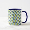 Search for blue and gold mugs Retro