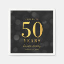Search for cheers to 50 years napkins Milestone