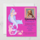 Search for crab birthday invitations Mermaid