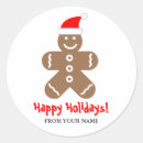 Search for funny gingerbread man stickers Santa