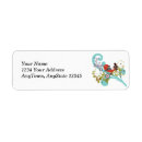 Search for songbirds return address labels Red