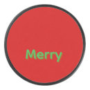 Search for merry christmas hockey pucks Green