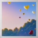 Search for floating hearts posters Red