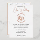 Search for rose gold foil wedding invitations White