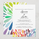 Search for rainbow wedding invitations Bright colours