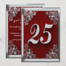 Search for 25th silver birthday invitations 25 years