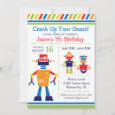 Search for robot party invitations Green