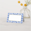 Search for blue and white place cards Mediterranean