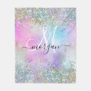 Search for holographic blankets Glitter