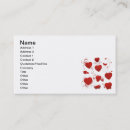 Search for heart shaped business cards Red