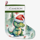 Search for santa christmas stockings Dinosaur