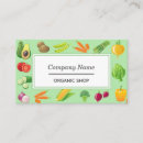Search for vegetable business cards Organic