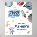 Search for space birthday party posters Two the moon