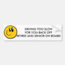 Search for senior citizen bumper stickers Senior's