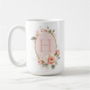 Search for vintage floral monogram mugs Elegant