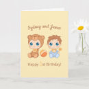Search for boy twin birthday cards Cute