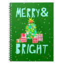 Search for holiday notebooks Merry and bright