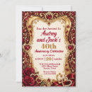 Search for ruby anniversary invitations Elegant 40th anniversary