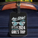 Search for girls trip luggage tags Retro