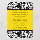 Search for black white yellow wedding invitations Elegant