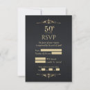 Search for 50th anniversary wedding rsvp cards Black