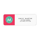 Search for chevron return address labels Pink
