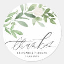 Search for flower wedding stickers Thank you