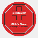 Search for allergic to shellfish stickers Alert