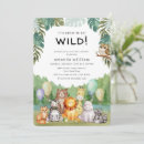 Search for wildlife baby shower invitations Cute safari animals