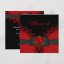 Search for gothic sweet 16 invitations Black