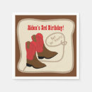 Search for cowboy boots napkins Wild west