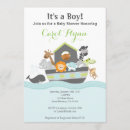 Search for noahs ark baby boy shower invitations Blue