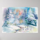 Search for christmas landscape posters Watercolor
