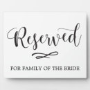 Search for table plaques Reserved