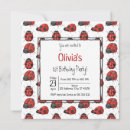 Search for black 1st birthday invitations Ladybug