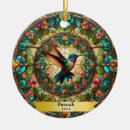 Search for hummingbird christmas tree decorations Stained glass