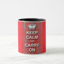 Search for keep calm crown mugs Red