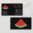 Search for watermelon business cards Red