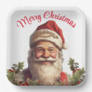 Search for christmas paper plates Santa claus