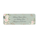 Search for peach flowers return address labels Watercolor