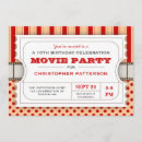 Search for movie party invitations Red