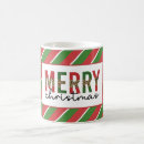 Search for red and green stripes mugs Merry christmas