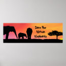 Search for save the elephant posters Endangered