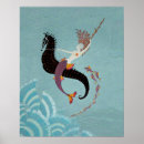 Search for mermaid ocean seahorse posters Blue